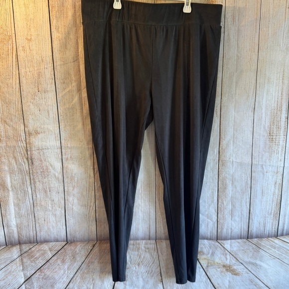 Seven7 Pants - Seven7 Women’s Gray Soft Faux Suede Leggings, Pull On High Rise Stretch, Sz XXL‍